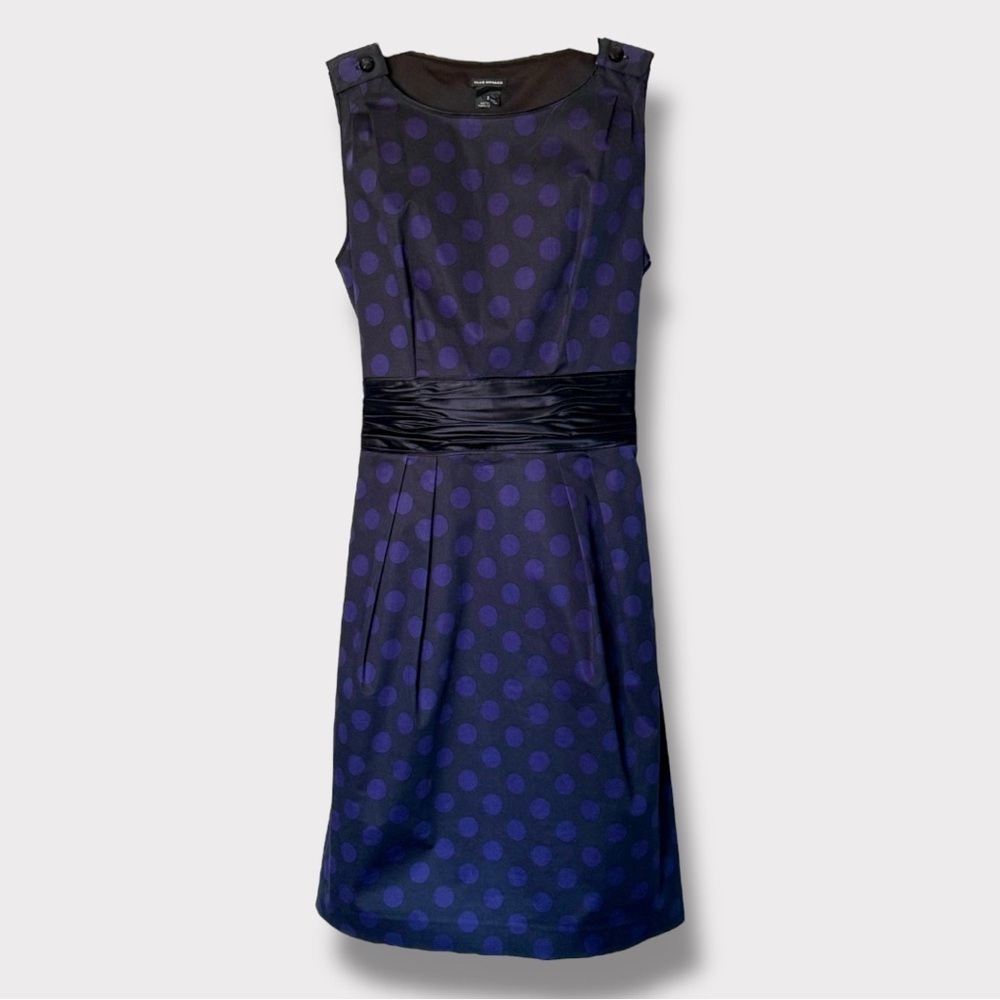 Club Monaco Black Sleeveless Polka Dot Cocktail Dress- Size 2